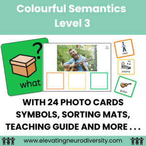 Level 3 Colourful Semantics What Pack