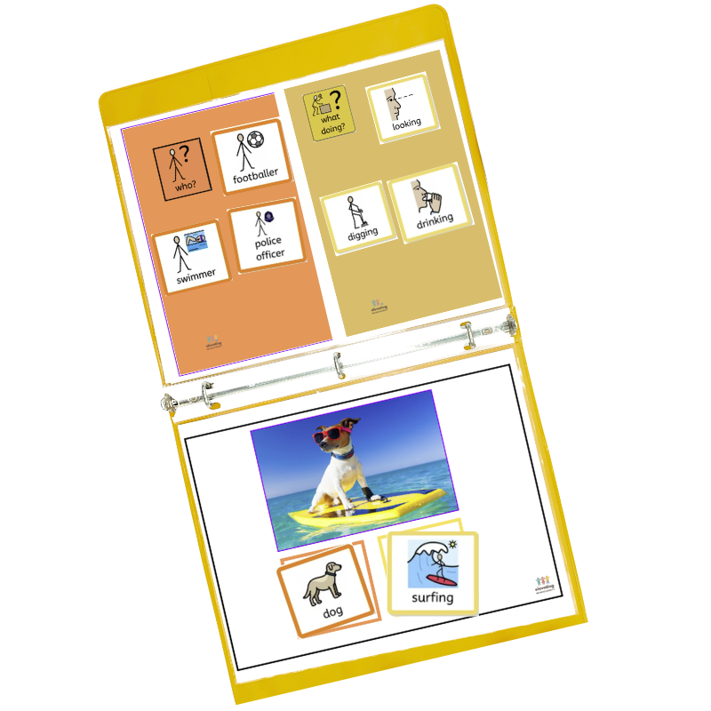 Colourful Semantics sentence building activities supporting structured language practice.