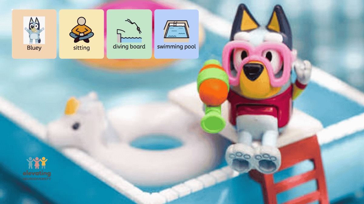 Teaching WHERE in Colourful Semantics using a toy figure and familiar location words