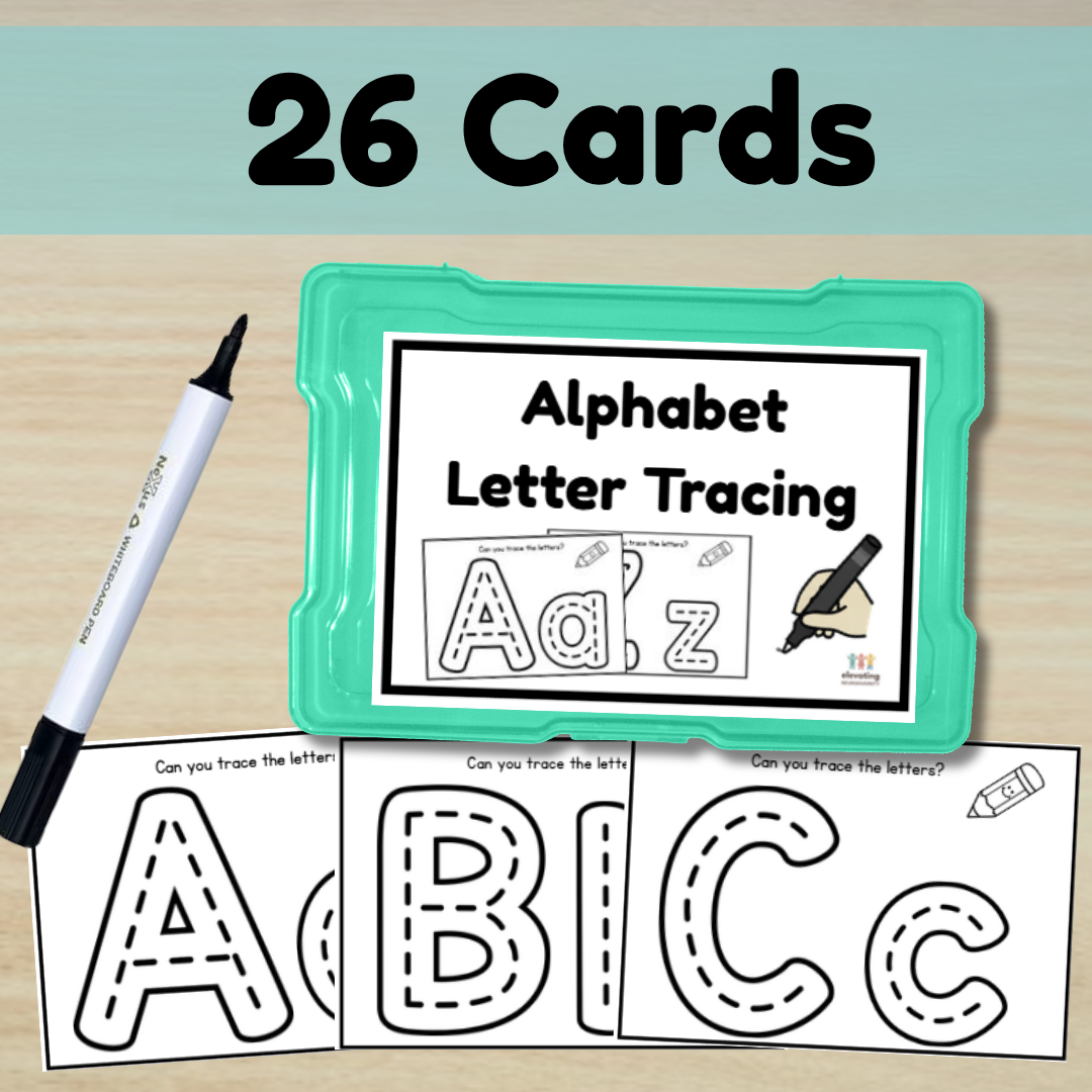 Alphabet tracing task cards used for independent letter formation practice