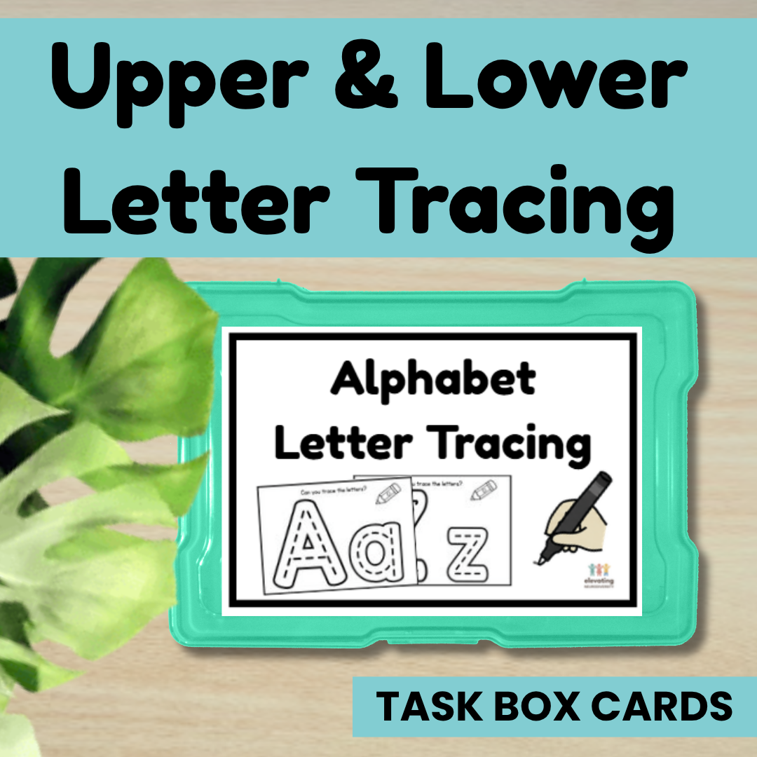 Alphabet tracing task cards for letter formation and task box activities