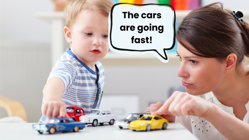 Model language for autistic children during everyday play